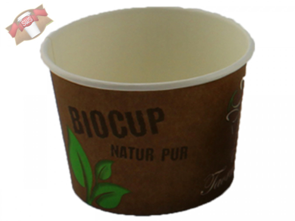 Bio Eisbecher "BIOCUP NATUR PUR" braun 120 ml (2000 Stk.)