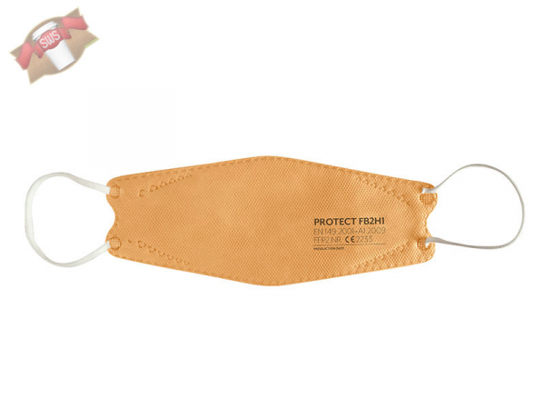 FFP2 Atemschutzmaske PROTECT, Form=Fisch, orange (10 Stück)