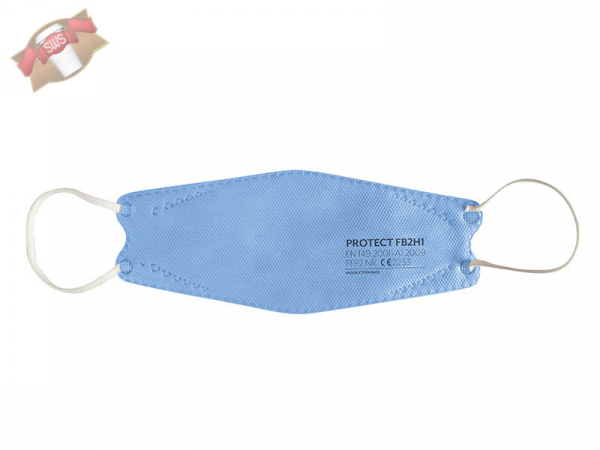 FFP2 Atemschutzmaske PROTECT, Form=Fisch, blau (10 Stück) - Kopie
